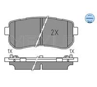 Pastiglie freno Assale posteriore 025 256 7716 MEYLE per KIA HYUNDAI