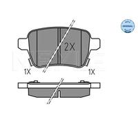 Pastiglie freno Assale posteriore 025 259 7317 MEYLE per OPEL FIAT