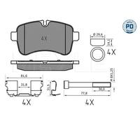 Pastiglie freno Assale posteriore 025 292 3221/PD MEYLE per IVECO