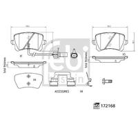 FEBI BILSTEIN 172168 Kit pastiglie freni