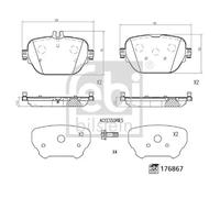 FEBI BILSTEIN 176867 Kit pastiglie freni