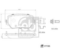 Pastiglie freno Assale posteriore 177185 FEBI BILSTEIN per MERCEDES-BENZ CLA GLB