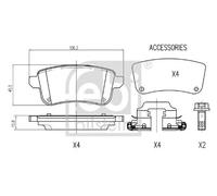 FEBI BILSTEIN 178904 Kit pastiglie freni