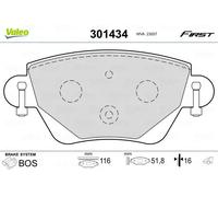 VALEO Kit pastiglie freni 301434 posteriori per Ford e Jaguar – Set di 4