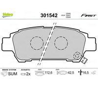 Pastiglie freno Assale posteriore 301542 VALEO per TOYOTA PREVIA II