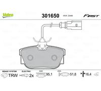Pastiglie freno Assale posteriore 301650 VALEO per VW SEAT FORD