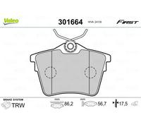 VALEO 301664 Kit pastiglie freni