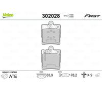 Pastiglie freno Assale posteriore 302028 VALEO per MERCEDES-BENZ SLK