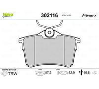 Pastiglie freno Assale posteriore 302116 VALEO per CITROËN PEUGEOT DS