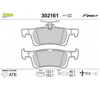 Pastiglie freno Assale posteriore 302161 VALEO per PEUGEOT CITROËN