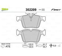 Pastiglie freno Assale posteriore 302209 VALEO per MERCEDES-BENZ