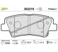 VALEO - Imbottiture per freni First - 302219 - Set di 4 imbottiture - Asse Posteriore - Completamente dotato di accessori montati.