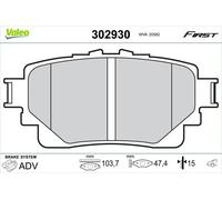 Pastiglie freno Assale posteriore 302930 VALEO per TOYOTA LEXUS