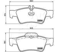 Pastiglie freno Assale posteriore 51-00-0511 ASHIKA per PORSCHE MERCEDES-BENZ
