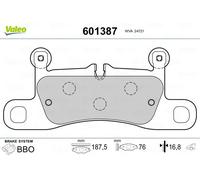 Pastiglie freno Assale posteriore 601387 VALEO per PORSCHE VW