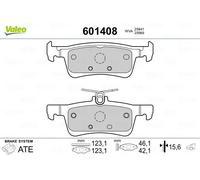 Pastiglie freno Assale posteriore 601408 VALEO per PEUGEOT 308 II 308 SW II