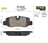 VALEO 872006 Kit pastiglie freni