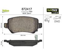 Pastiglie freno Assale posteriore 872417 VALEO