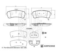 BLUE PRINT ADBP420068 Kit pastiglie freni