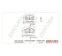 Pastiglie freno Assale posteriore DP1010.10.0012 Drve+ per MITSUBISHI JEEP