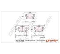 Pastiglie freno Assale posteriore DP1010.10.0022 Drve+ per TOYOTA AVENSIS