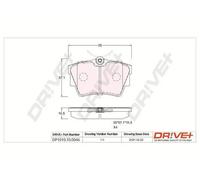 Pastiglie freno Assale posteriore DP1010.10.0046 Drve+ per VW RENAULT NISSAN