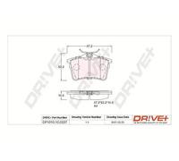 Pastiglie freno Assale posteriore DP1010.10.0337 Drve+ per PEUGEOT CITROËN