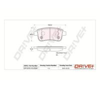 Pastiglie freno Assale posteriore DP1010.10.0390 Drve+ per RENAULT MITSUBISHI