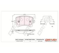 Pastiglie freno Assale posteriore DP1010.10.0760 Drve+ per VW SEAT AUDI