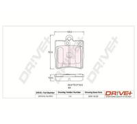 Pastiglie freno Assale posteriore DP1010.10.0761 Drve+ per MERCEDES-BENZ