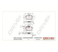 Pastiglie freno Assale posteriore DP1010.10.0833 Drve+ per SEAT VW FORD AUDI