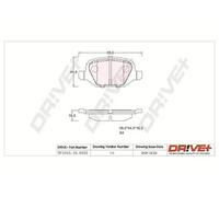 Pastiglie freno Assale posteriore DP1010.10.0853 Drve+ per LANCIA ALFA ROMEO