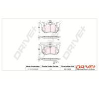 Pastiglie freno Assale posteriore DP1010.10.0959 Drve+ per RENAULT CITROËN
