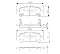 Pastiglie freno Assale posteriore J3617002 NIPPARTS per SUBARU LEGACY III