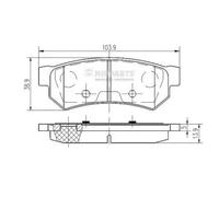 N3610907 Kit pastiglie freno, Freno a disco (NIPPARTS)