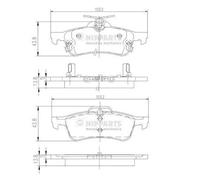 Pastiglie freno Assale posteriore N3612036 NIPPARTS per DAIHATSU TOYOTA