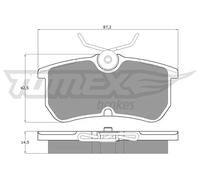 Pastiglie freno Assale posteriore TX 12-18 TOMEX Brakes per FORD FOCUS I