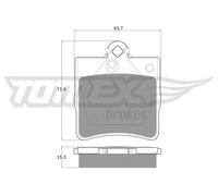 Pastiglie freno Assale posteriore TX 12-29 TOMEX Brakes per MERCEDES-BENZ