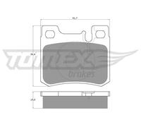 Pastiglie freno Assale posteriore TX 12-30 TOMEX Brakes per MERCEDES-BENZ 190