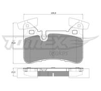 Pastiglie freno Assale posteriore TX 12-67 TOMEX Brakes per MERCEDES-BENZ CLS