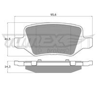 Pastiglie freno Assale posteriore TX 12-90 TOMEX Brakes per MERCEDES-BENZ VANEO