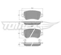 Pastiglie freno Assale posteriore TX 12-97 TOMEX Brakes per OPEL KIA CHEVROLET