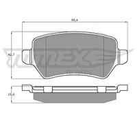 Pastiglie freno Assale posteriore TX 12-971 TOMEX Brakes per OPEL ASTRA H