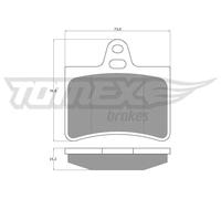 Pastiglie freno Assale posteriore TX 13-33 TOMEX Brakes per CITROËN C5 I C5 II