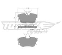 Pastiglie freno Assale posteriore TX 13-901 TOMEX Brakes per VW SEAT FORD