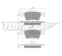 Pastiglie freno Assale posteriore TX 14-05 TOMEX Brakes per VOLVO S80 I V70 II