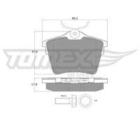 TOMEX brakes TX 14-69 Kit pastiglie freni