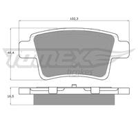 1482 Kit pastiglie freno a disco post adatto a Citroen C4 Picasso (MARCA-WAG)