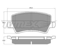 Pastiglie freno Assale posteriore TX 14-85 TOMEX Brakes per VOLVO FORD