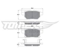 Pastiglie freno Assale posteriore TX 15-01 TOMEX Brakes per ASTON MARTIN TOYOTA